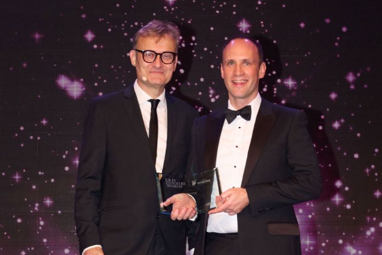 Philip White collecting Best Place to Work award Philip White collecting Best Place to Work award