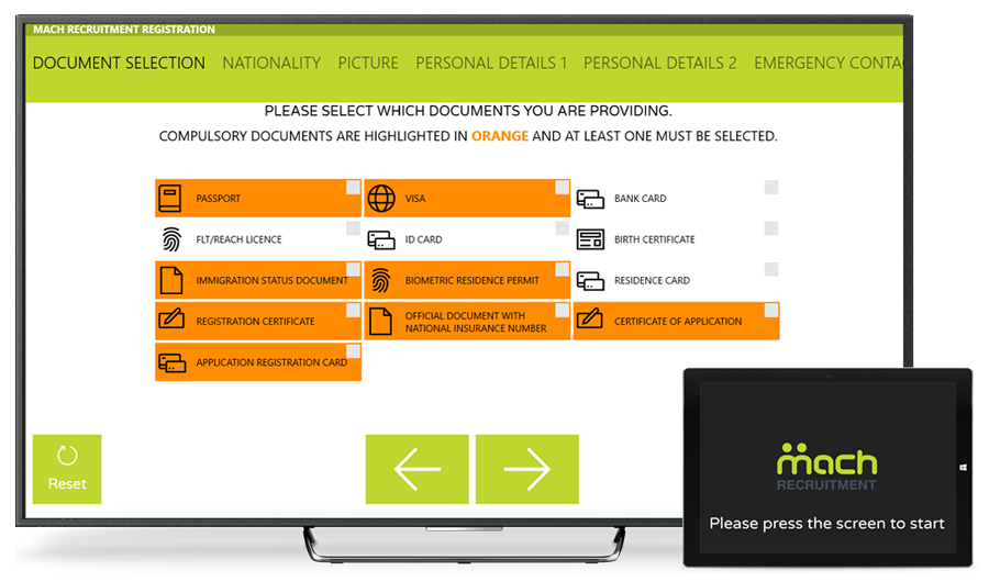 Mach software development project screens Mach software development project screens
